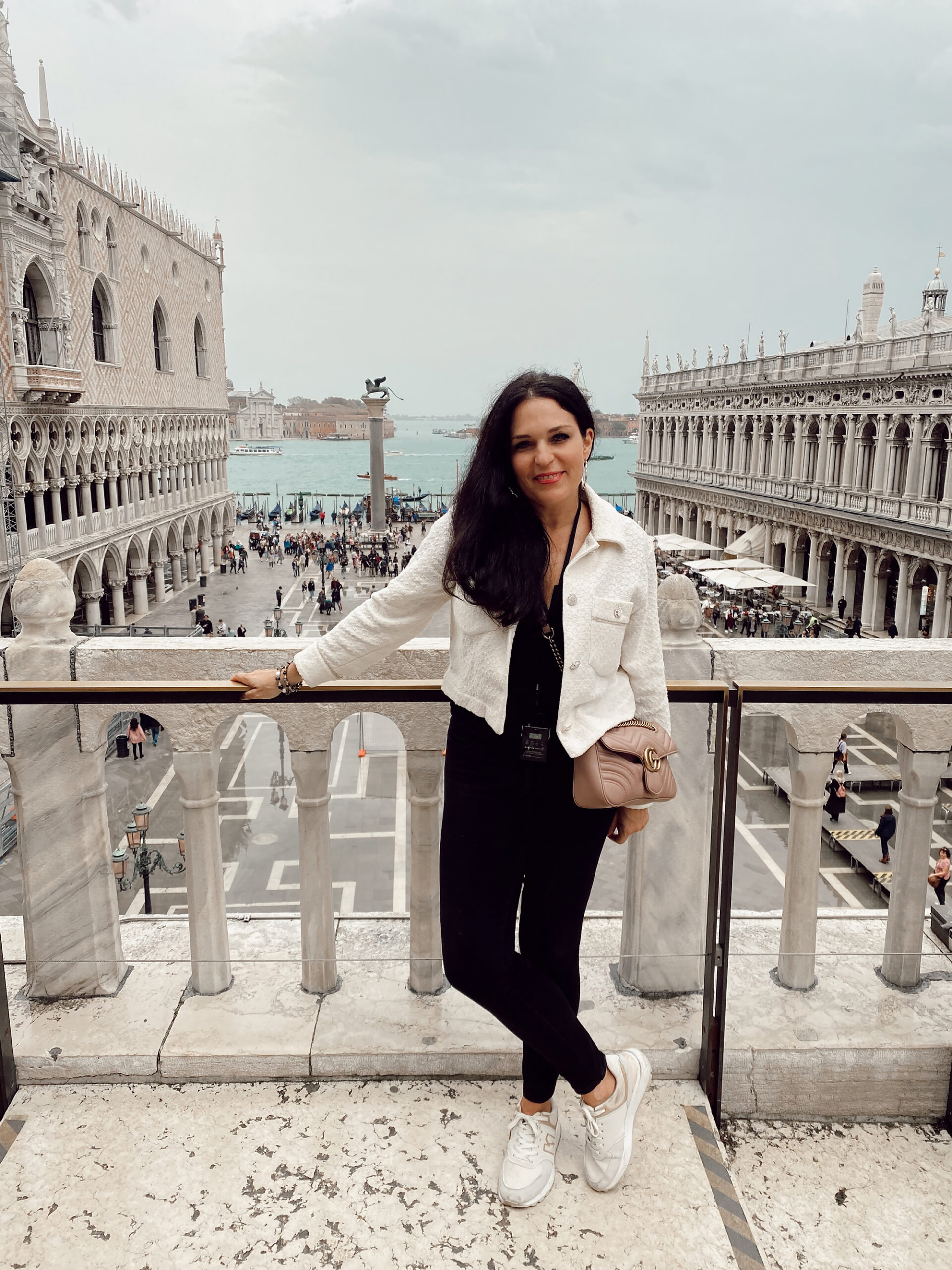 What I wore in Italy for a Fall vacation --What outfits I packed for our Fall vacation to Italy.  Sneakers with pants. Also sharing my shoes and bags that I packed to Italy. || Darling Darleen Top CT Lifestyle Blogger